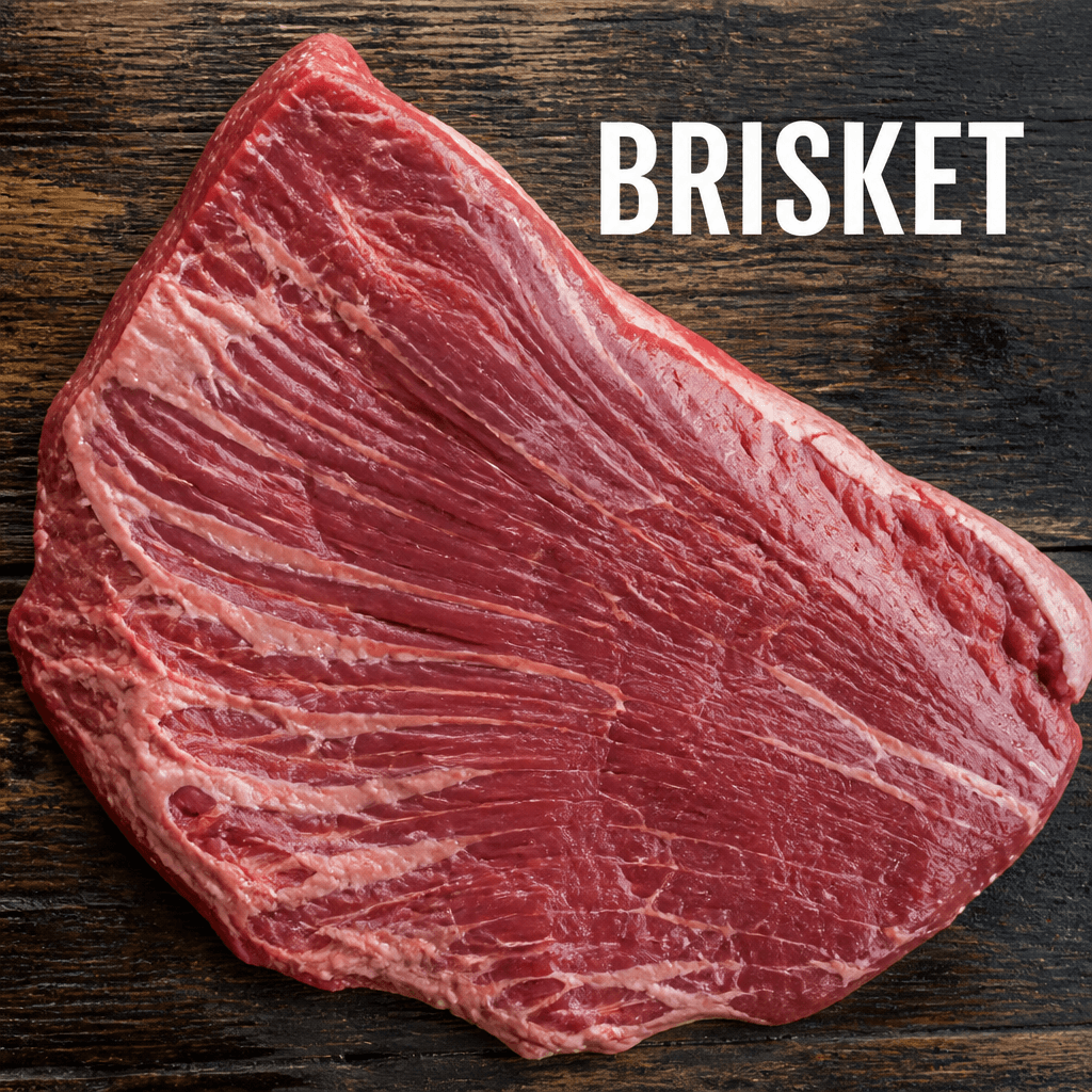Labeled brisket from the eighth cow share