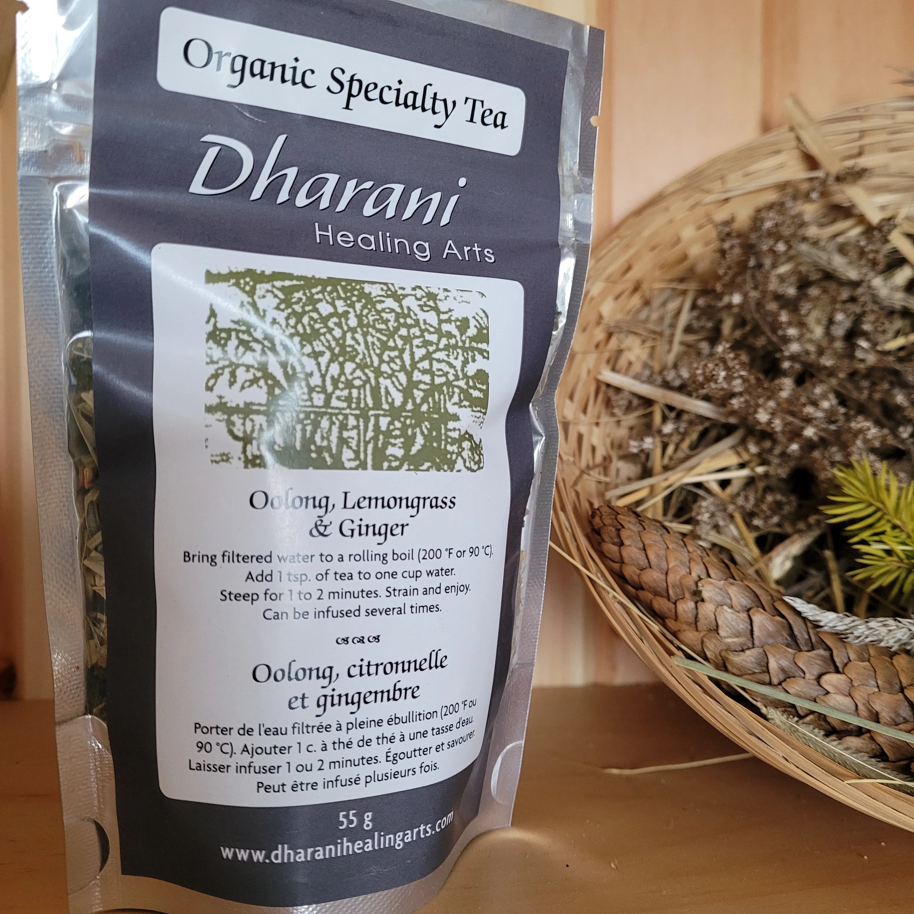 Organic Herbal Tea, "Oolong, Lemongrass & Ginger"