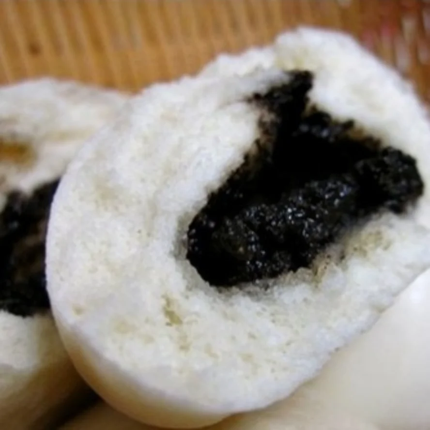 Sweet Black Sesame Steamed Buns, Pack of 6