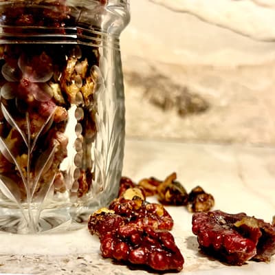 Maple Glazed Organic Red Walnuts (Raw, Unpasteurized)