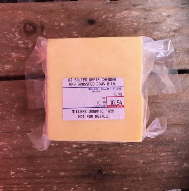 Kefir Cheddar – A2/A2 – No Salt – per lb