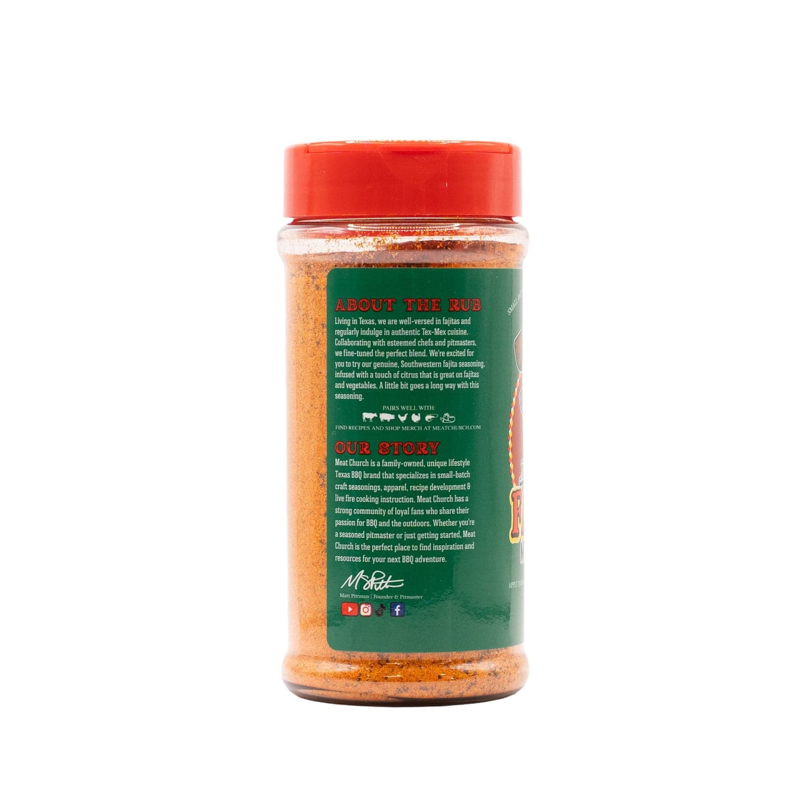 Meat Church Dia De La Fajita Seasoning – 13 oz Shaker image 2