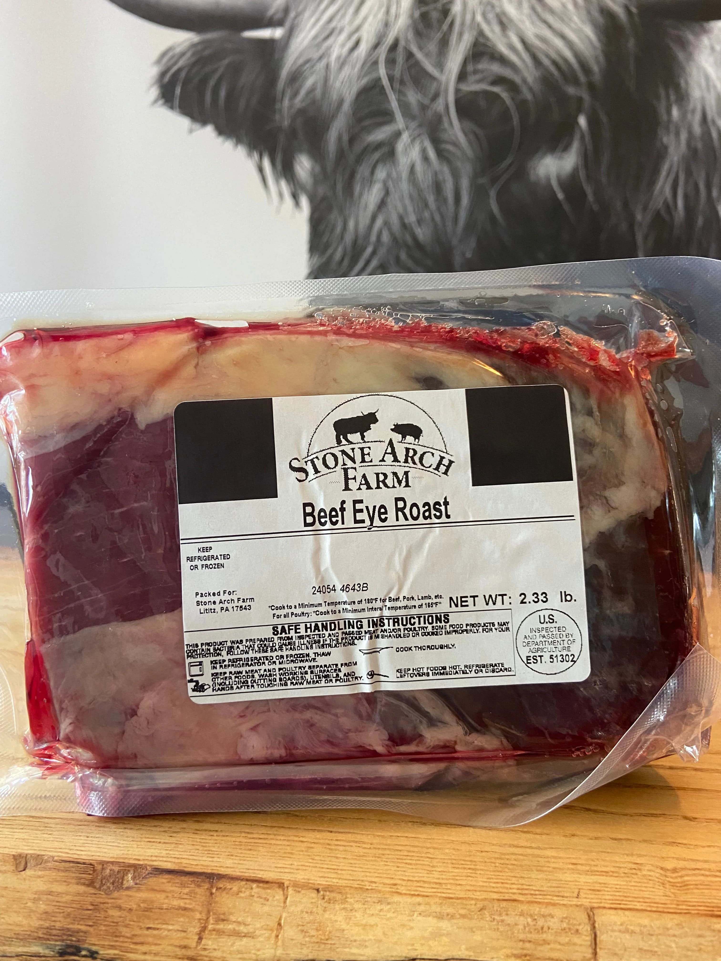 Scottish Highland Beef Eye Roast