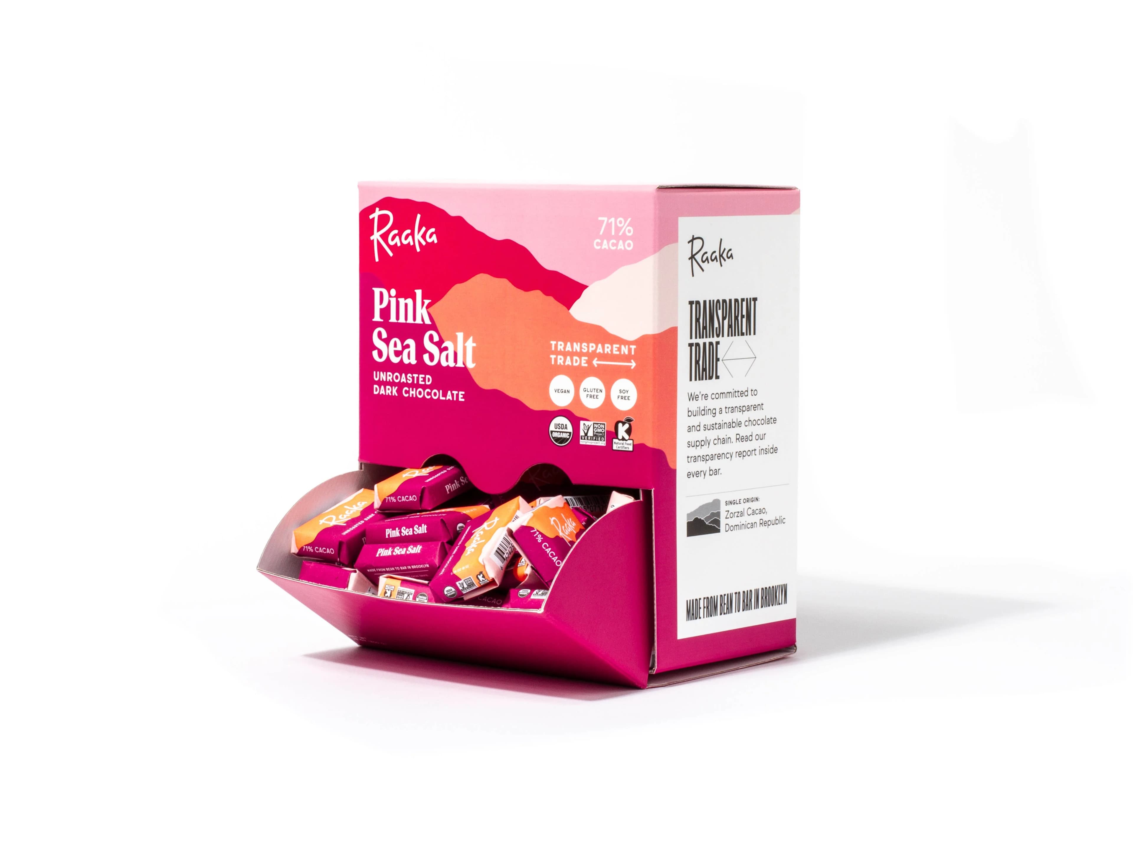 Raaka | 71% Pink Sea Salt Mini Chocolate Bar