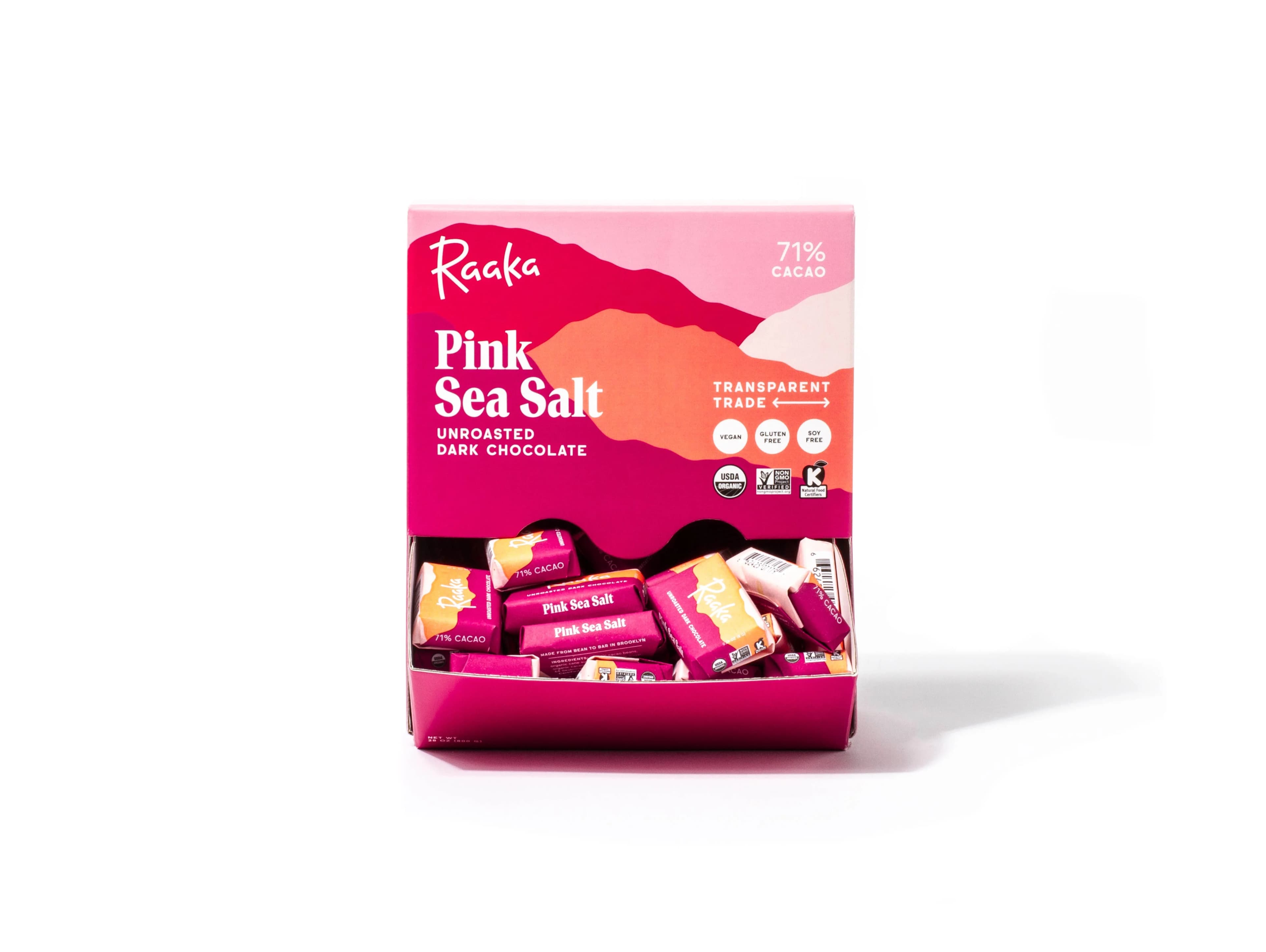 Raaka | 71% Pink Sea Salt Mini Chocolate Bar image 2