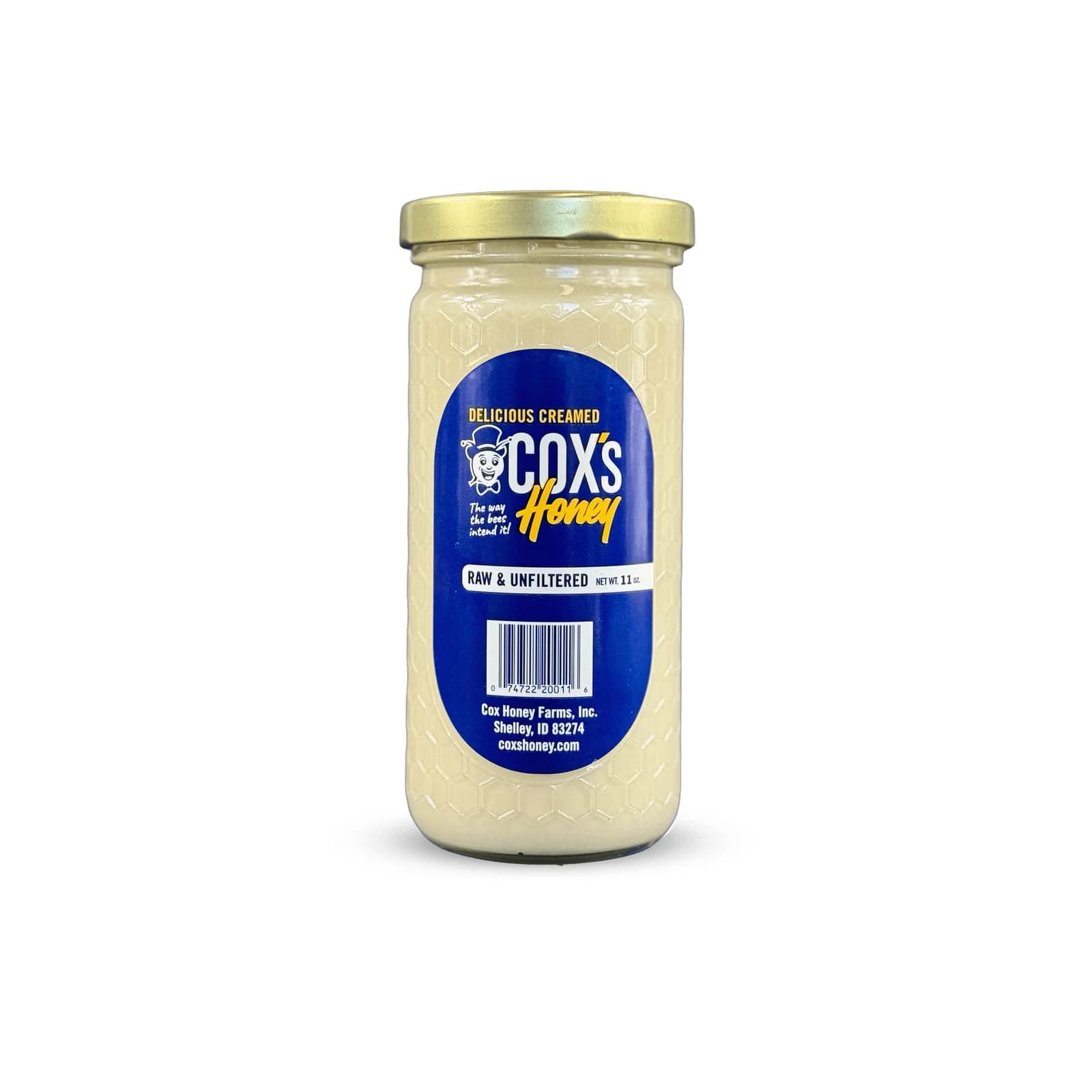 11 oz Raw Creamed Honey Glass Jar