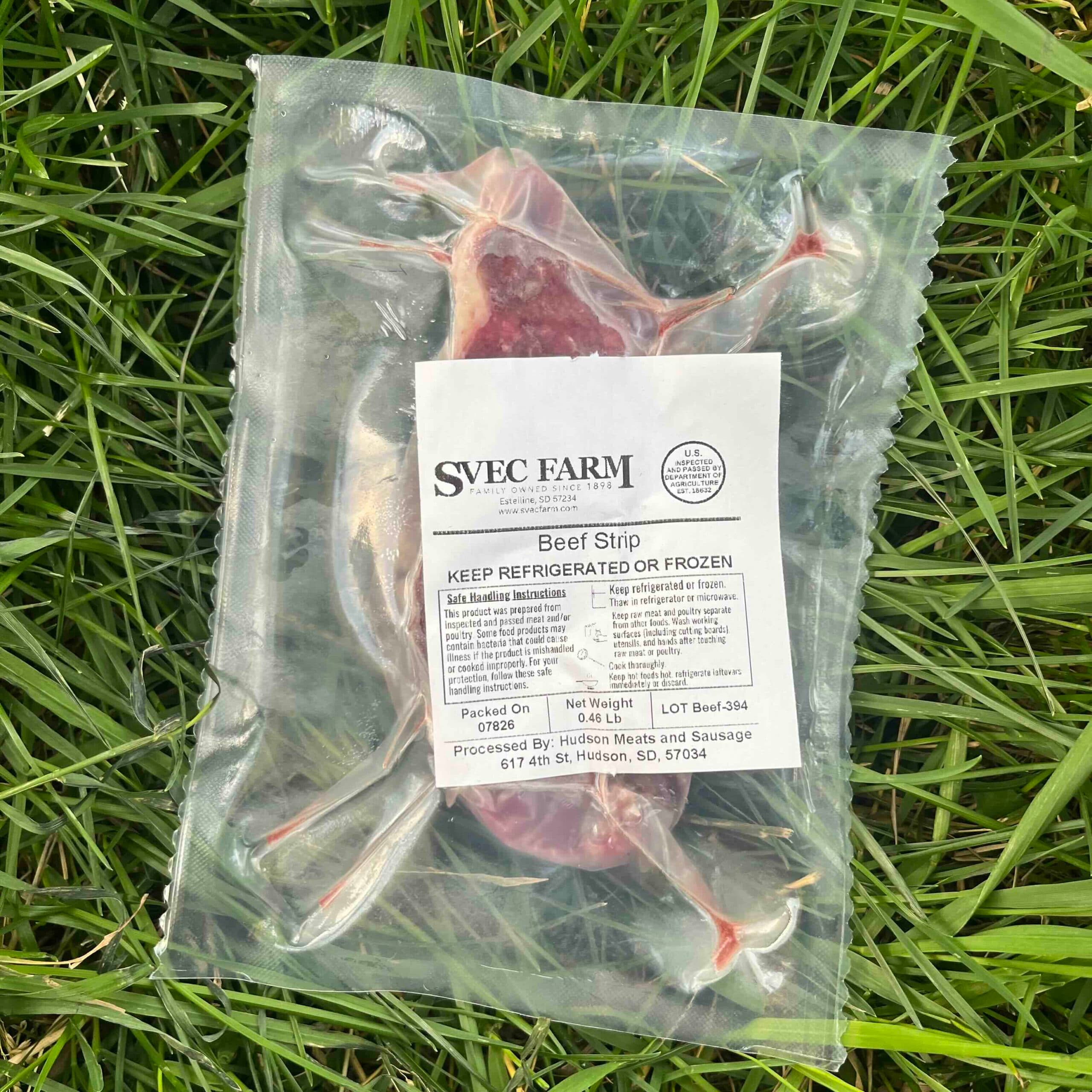 Beef NY strip single steak, .3 lb