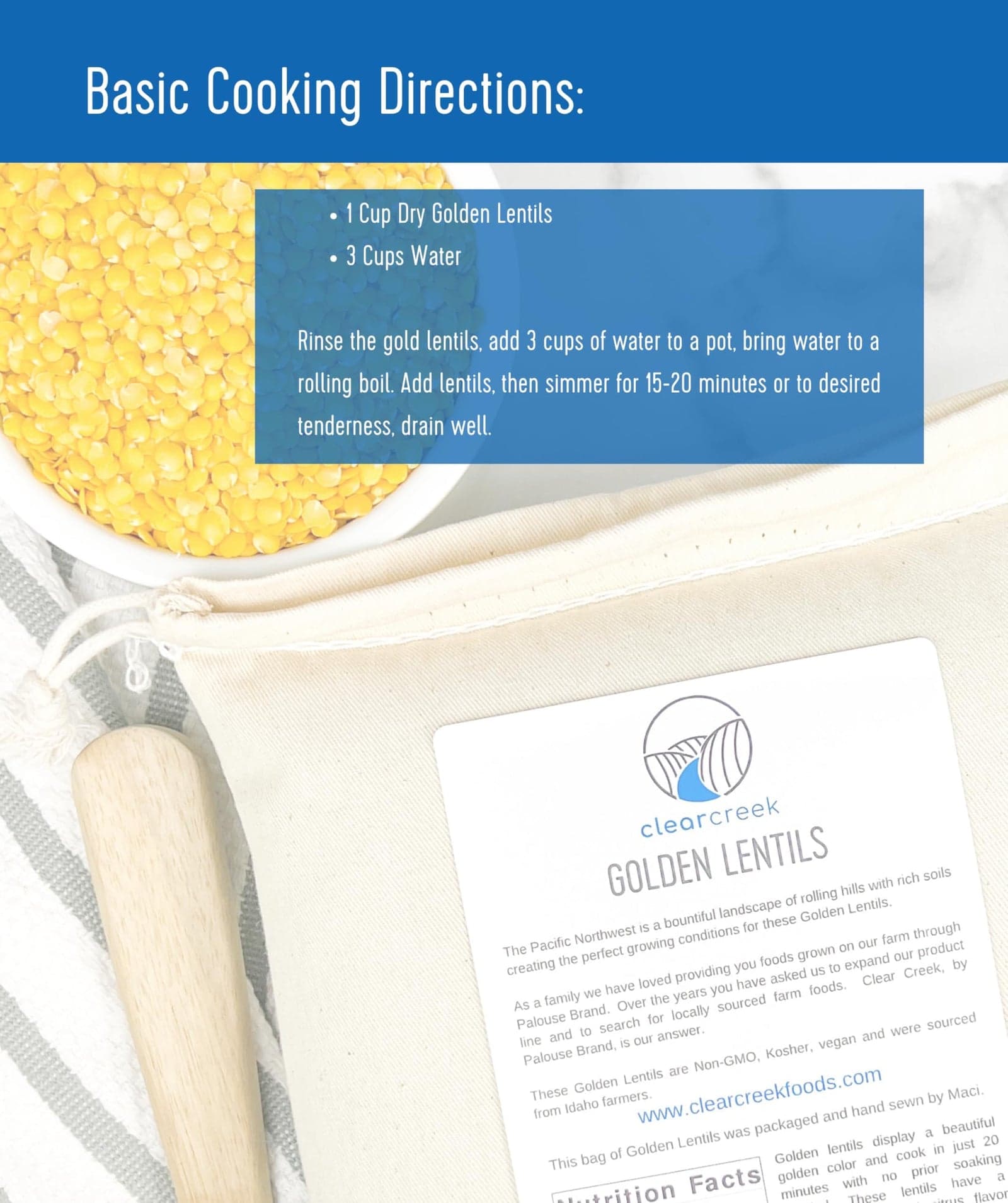 Yellow Lentils - Value Pack - 8 lb image 3