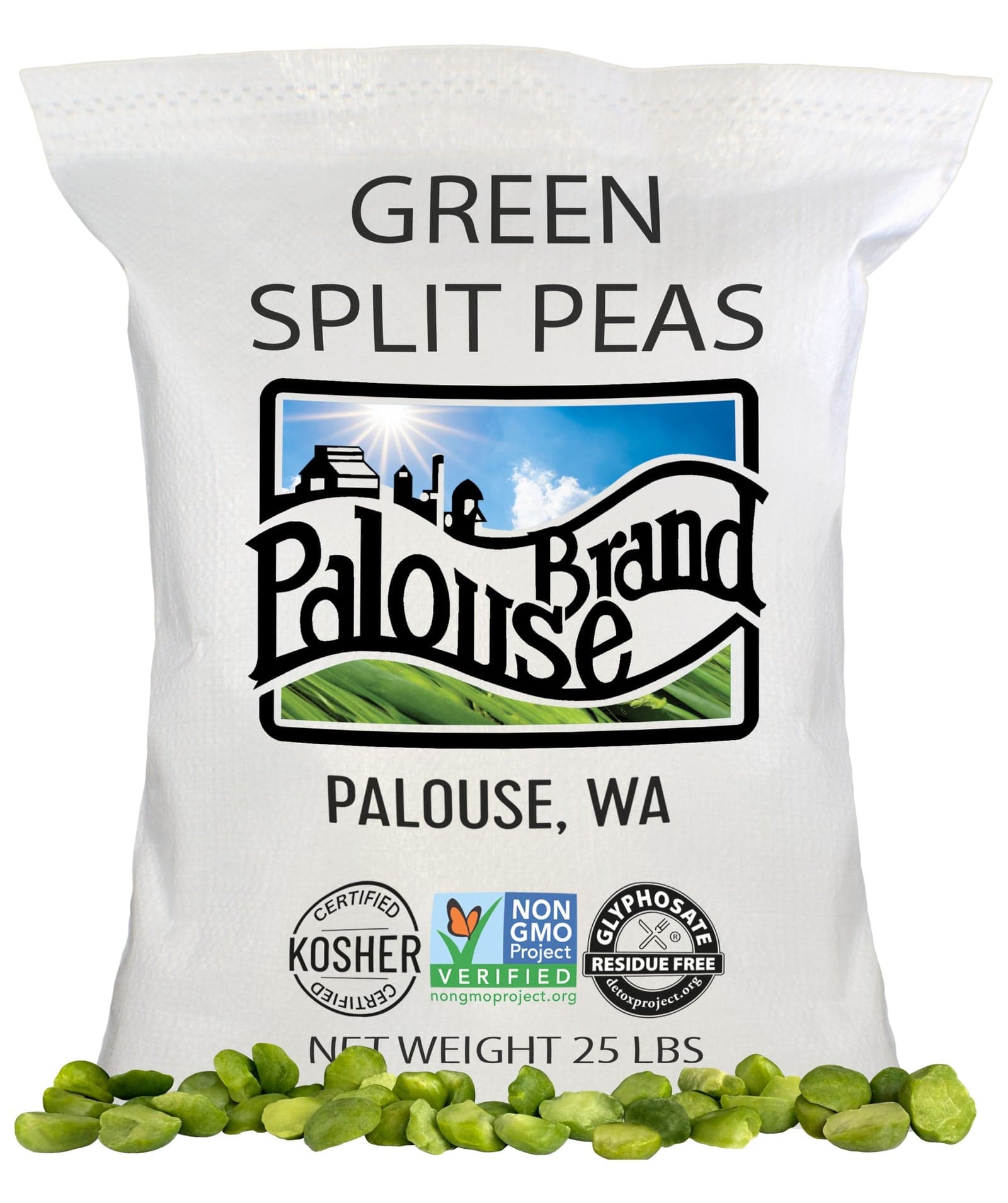 Green Split Peas - 25 lb Bag