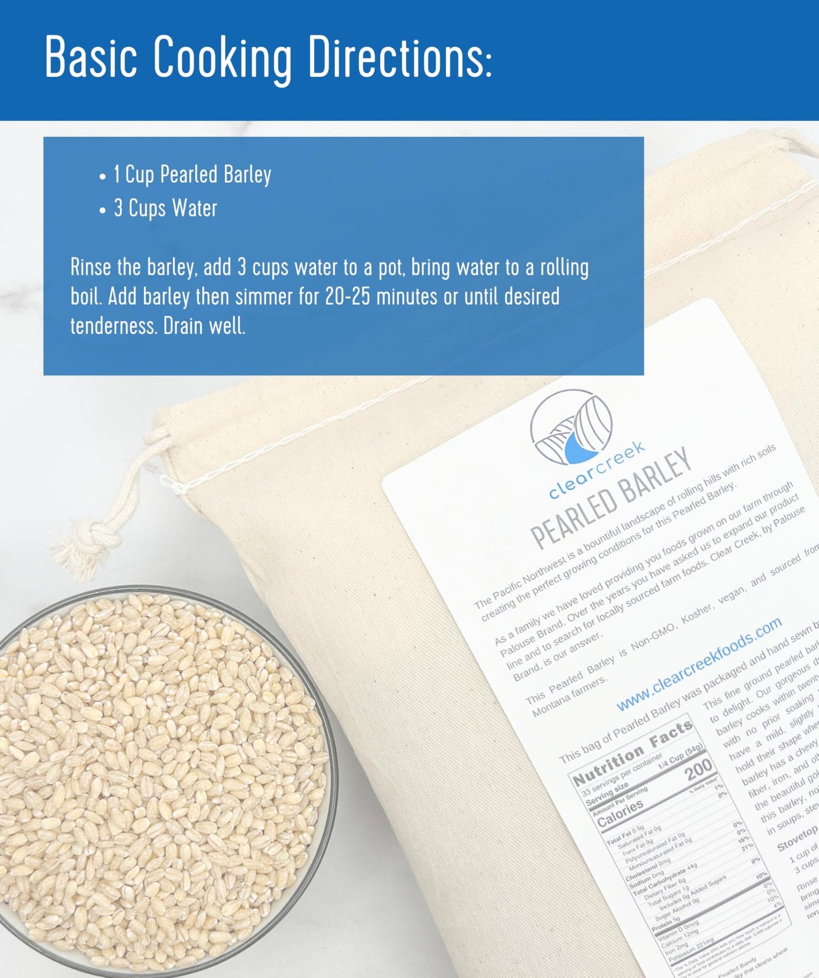 Pearled Barley - 1 lb image 3