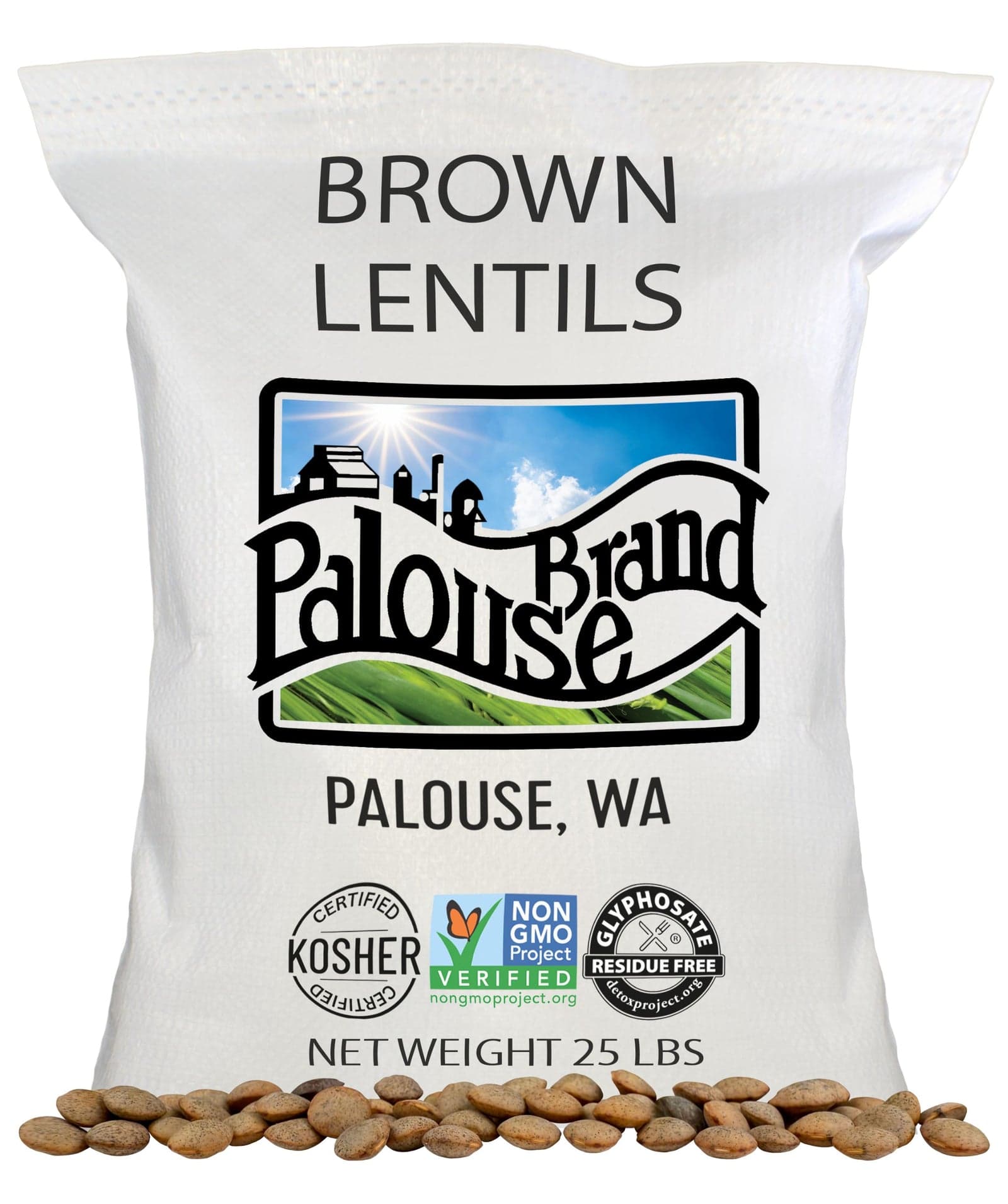 Brown Lentils - 25 lb Bag