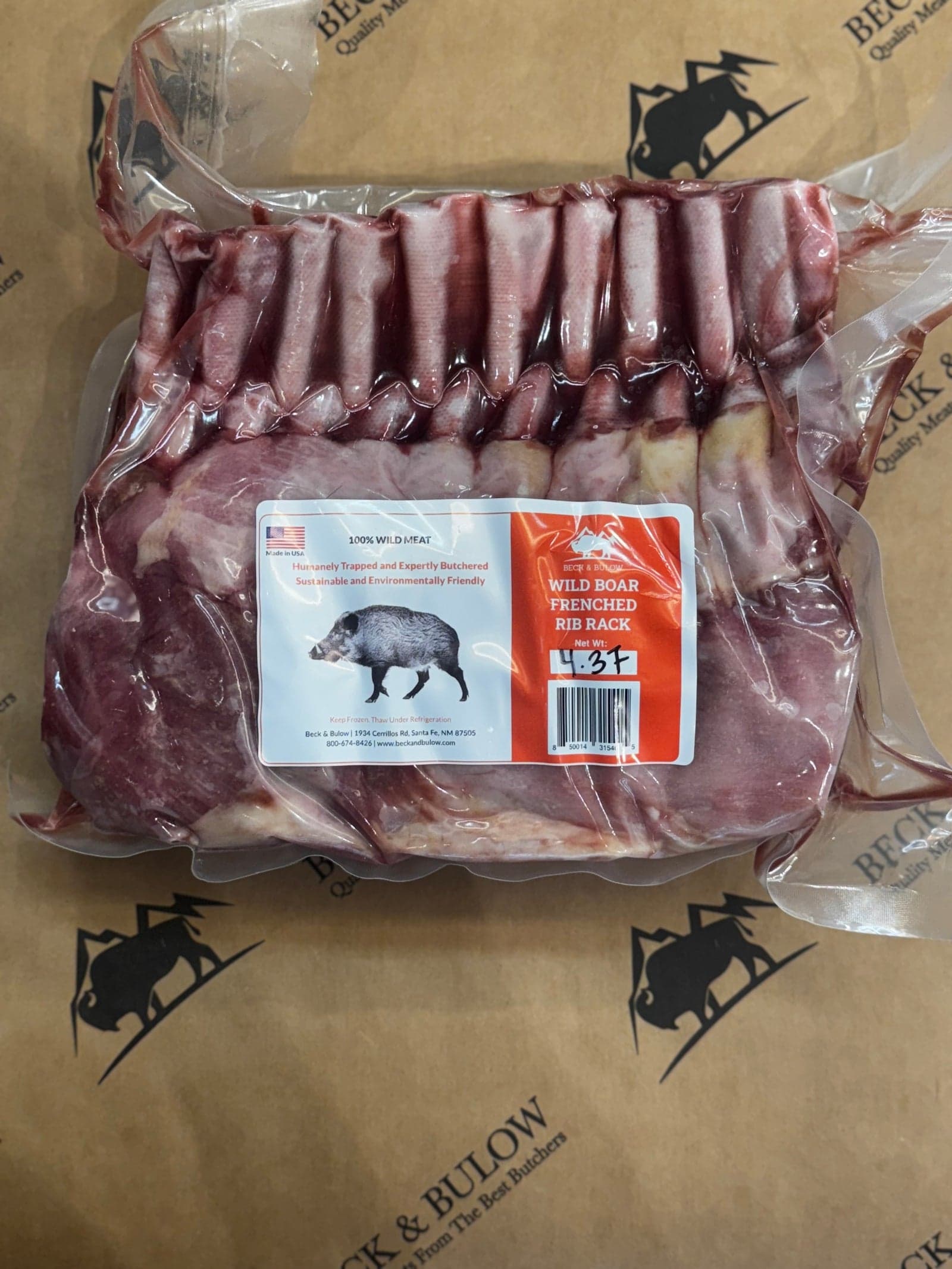 Wild Boar Frenched Rib Rack (3-4lbs) image 3